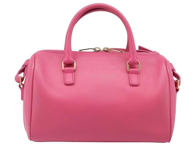 Autre Marque Borsa a mano Baby Duffel SAINT LAURENT in pelle 2way Pink Gold - vista 2