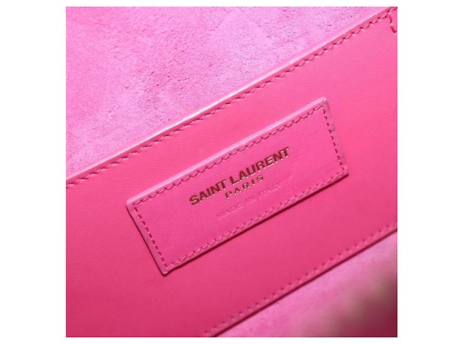 Autre Marque Borsa a mano Baby Duffel SAINT LAURENT in pelle 2way Pink Gold - vista 23