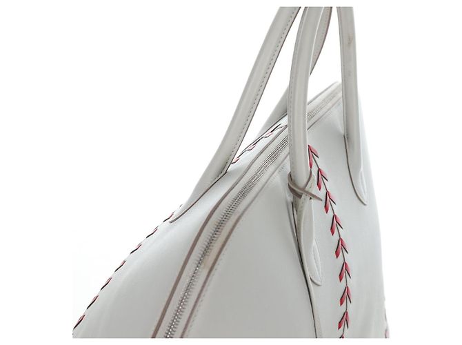 Hermès HERMES Bolide 1923 Baseball 45 Bolsa de Mão Couro Cinza Prata - vista 14