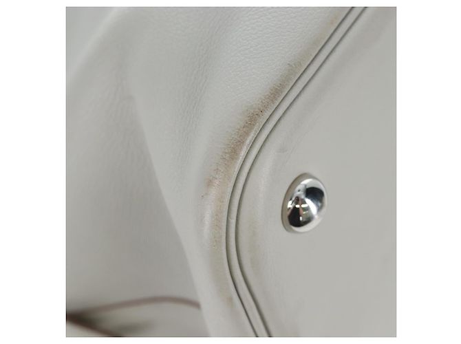 Hermès HERMES Bolide 1923 Baseball 45 Bolsa de Mão Couro Cinza Prata - vista 17