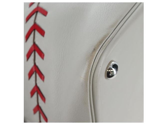 Hermès HERMES Bolide 1923 Baseball 45 Bolsa de Mão Couro Cinza Prata - vista 19