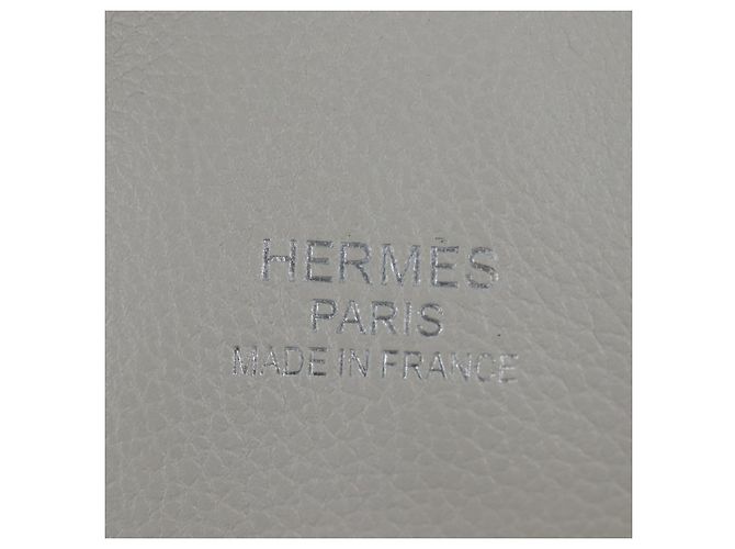 Hermès HERMES Bolide 1923 Baseball 45 Bolsa de Mão Couro Cinza Prata - vista 24