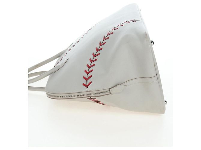 Hermès HERMES Bolide 1923 Baseball 45 Bolsa de Mão Couro Cinza Prata - vista 7