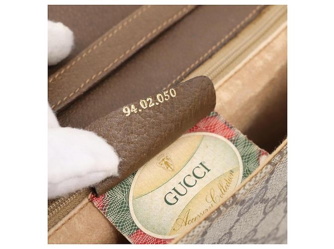 Borsa a tracolla GUCCI GG Supreme PVC Beige Gold 94 02 050 - vista 12