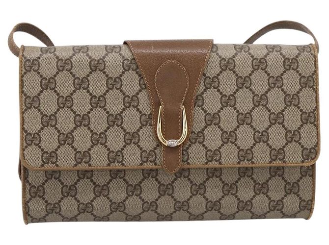 Borsa a tracolla GUCCI GG Supreme PVC Beige Gold 94 02 050 - vista 13