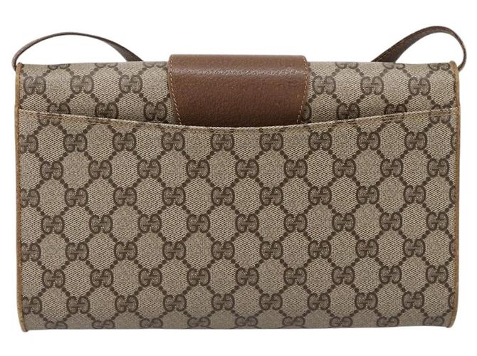 Borsa a tracolla GUCCI GG Supreme PVC Beige Gold 94 02 050 - vista 2