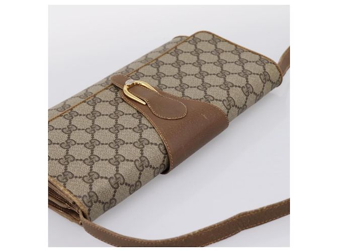 Borsa a tracolla GUCCI GG Supreme PVC Beige Gold 94 02 050 - vista 6