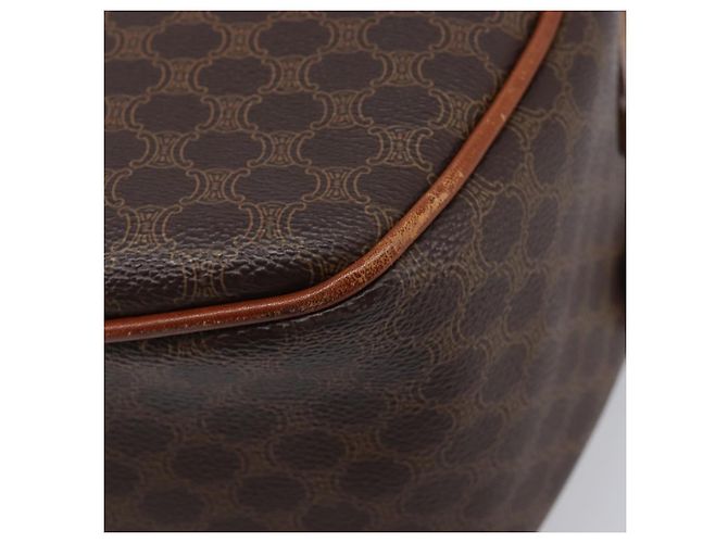Triomphe Céline Bolsa de mão CELINE Macadam Canvas PVC Leather Brown Gold - vista 16