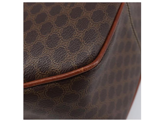 Triomphe Céline Bolsa de mão CELINE Macadam Canvas PVC Leather Brown Gold - vista 17
