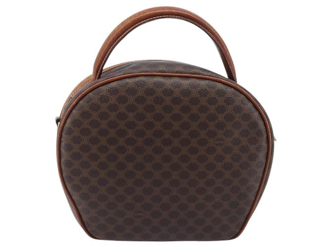 Triomphe Céline Bolsa de mão CELINE Macadam Canvas PVC Leather Brown Gold - vista 2