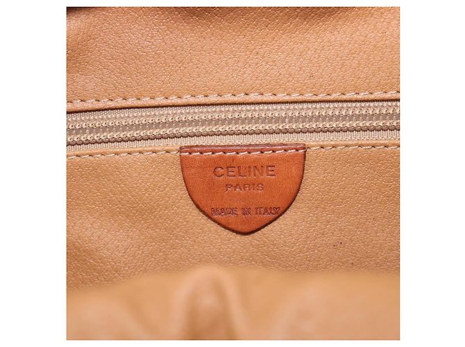 Triomphe Céline Bolsa de mão CELINE Macadam Canvas PVC Leather Brown Gold - vista 21