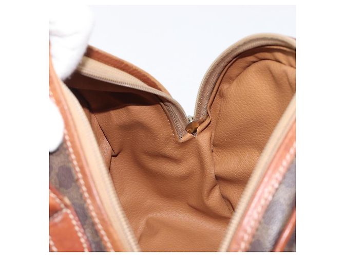 Triomphe Céline Bolsa de mão CELINE Macadam Canvas PVC Leather Brown Gold - vista 22