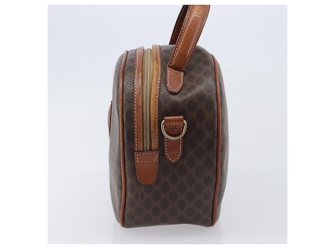 Triomphe Céline Bolsa de mão CELINE Macadam Canvas PVC Leather Brown Gold - vista 3