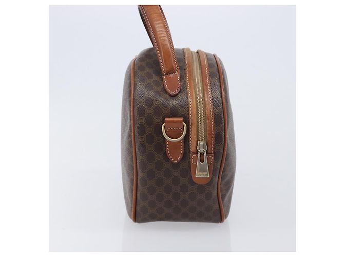 Triomphe Céline Bolsa de mão CELINE Macadam Canvas PVC Leather Brown Gold - vista 4