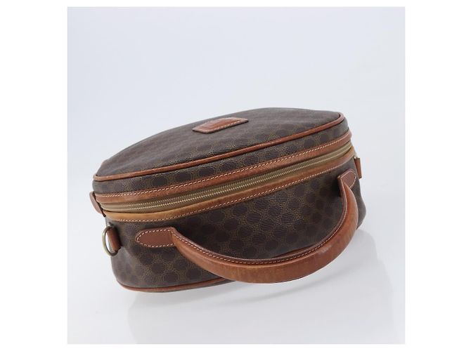 Triomphe Céline Bolsa de mão CELINE Macadam Canvas PVC Leather Brown Gold - vista 6