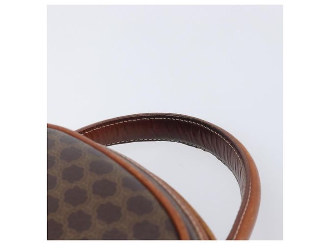 Triomphe Céline Bolsa de mão CELINE Macadam Canvas PVC Leather Brown Gold - vista 8