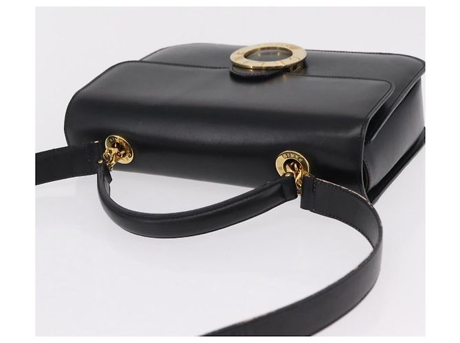 Edge Céline CELINE Handtasche aus Leder 2way Schwarz Goldfarben - Ansicht 14