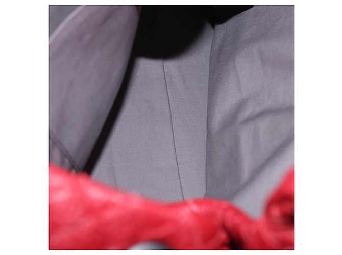 Borsa a tracolla BOTTEGA VENETA INTRECCIATO in pelle rossa - vista 10