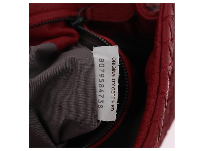 Borsa a tracolla BOTTEGA VENETA INTRECCIATO in pelle rossa - vista 11