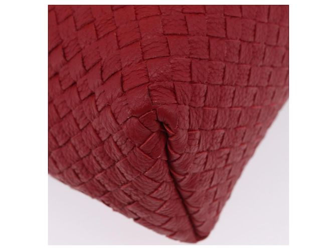 Borsa a tracolla BOTTEGA VENETA INTRECCIATO in pelle rossa - vista 17