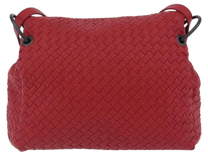 Borsa a tracolla BOTTEGA VENETA INTRECCIATO in pelle rossa - vista 2
