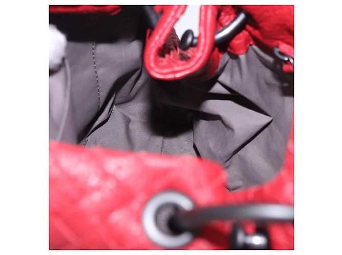 Borsa a tracolla BOTTEGA VENETA INTRECCIATO in pelle rossa - vista 21