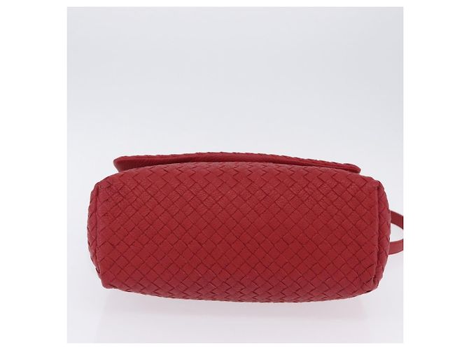 Borsa a tracolla BOTTEGA VENETA INTRECCIATO in pelle rossa - vista 5