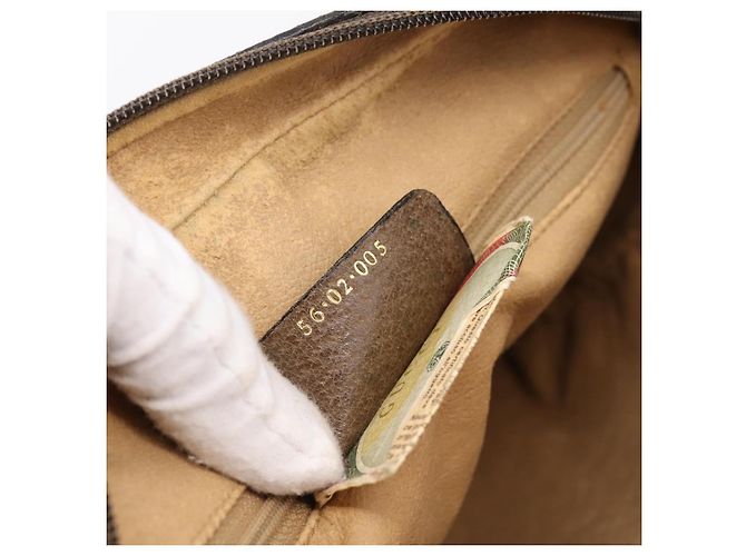Borsa a tracolla GUCCI GG Supreme Web Sherry Line PVC Beige 56 02 005 - vista 12