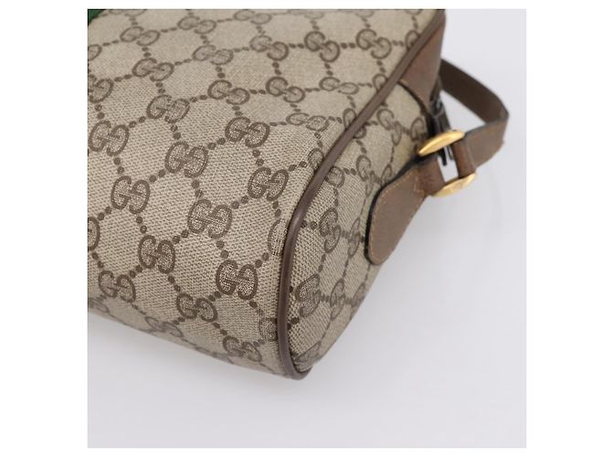 Borsa a tracolla GUCCI GG Supreme Web Sherry Line PVC Beige 56 02 005 - vista 17