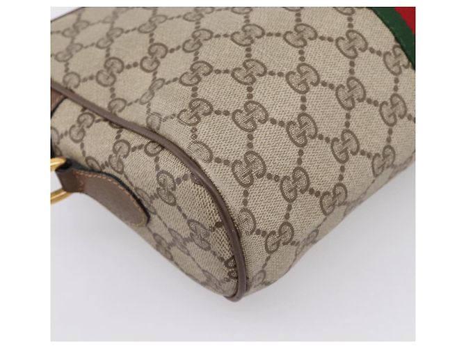 Borsa a tracolla GUCCI GG Supreme Web Sherry Line PVC Beige 56 02 005 - vista 18