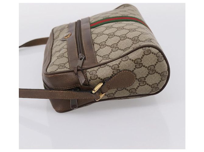Borsa a tracolla GUCCI GG Supreme Web Sherry Line PVC Beige 56 02 005 - vista 3