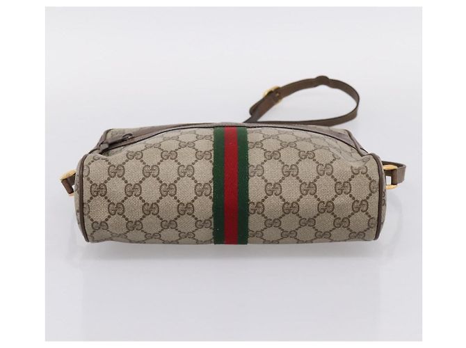 Borsa a tracolla GUCCI GG Supreme Web Sherry Line PVC Beige 56 02 005 - vista 5