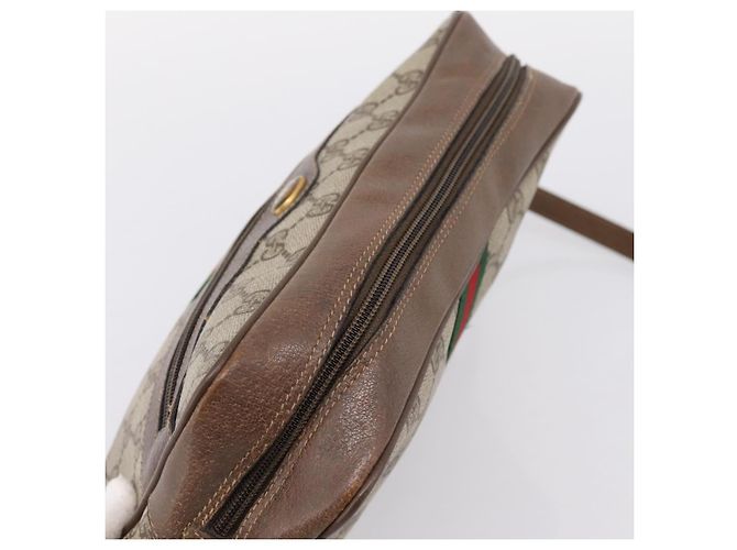 Borsa a tracolla GUCCI GG Supreme Web Sherry Line PVC Beige 56 02 005 - vista 6