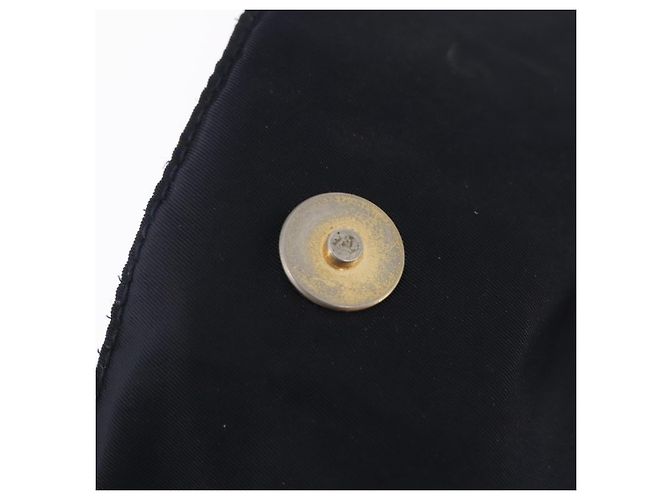 Jacquard Bolso de hombro con cadena PRADA Nylon Navy Gold - vista 21