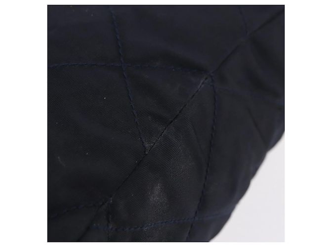 Jacquard Bolso de hombro con cadena PRADA Nylon Navy Gold - vista 6
