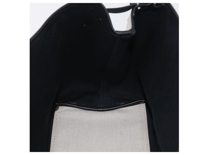 Borsa a mano Balenciaga Cabas Navy Canvas Bianco Argento 339933 - vista 21