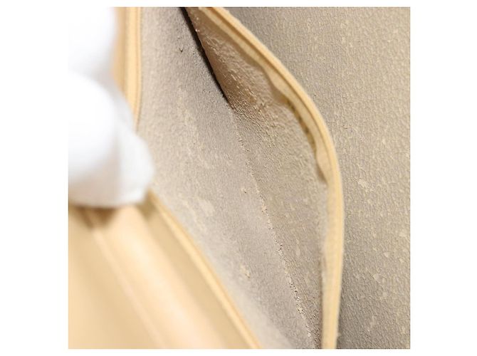 Borsa a tracolla CHANEL Matelasse 25 in pelle d'agnello beige con catena e CC dorati - vista 25