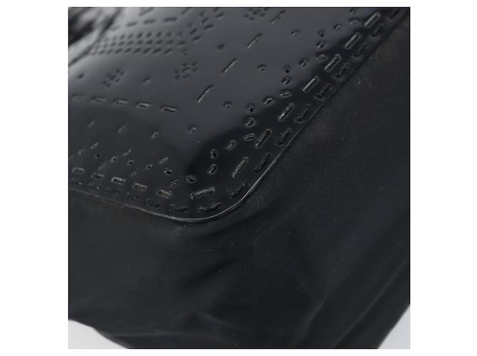 Bolsa de mão PRADA Esmalte Preto Prata - vista 14