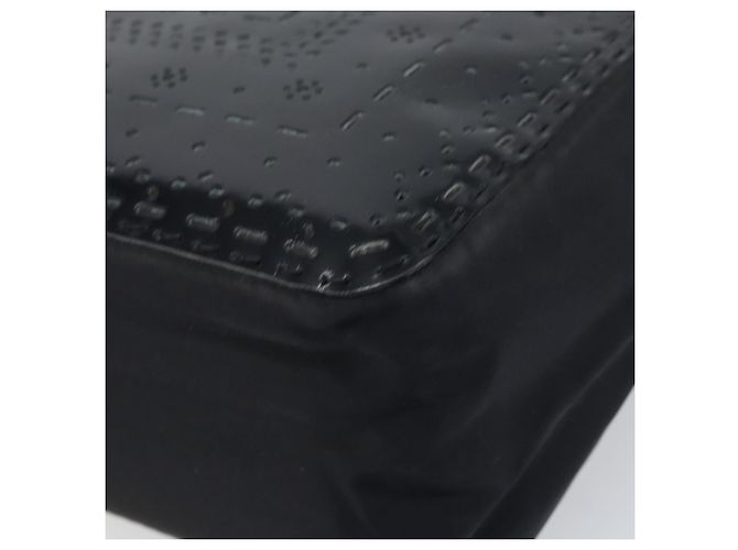 Bolsa de mão PRADA Esmalte Preto Prata - vista 15