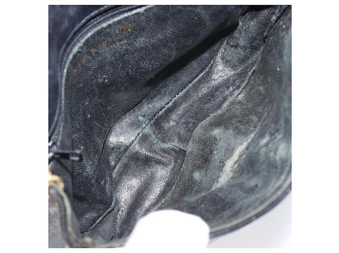 Borsa a tracolla con catena CHANEL Vernice Nera Dorata CC - vista 11