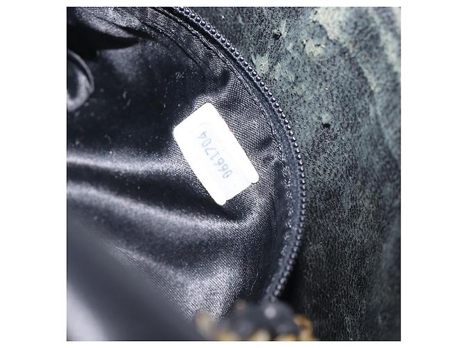 Borsa a tracolla con catena CHANEL Vernice Nera Dorata CC - vista 12