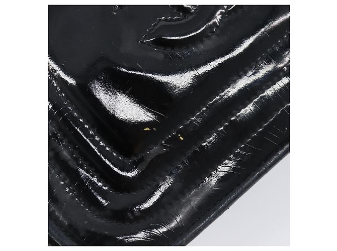 Borsa a tracolla con catena CHANEL Vernice Nera Dorata CC - vista 21