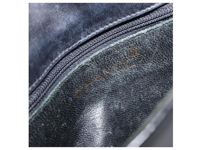 Borsa a tracolla con catena CHANEL Vernice Nera Dorata CC - vista 23