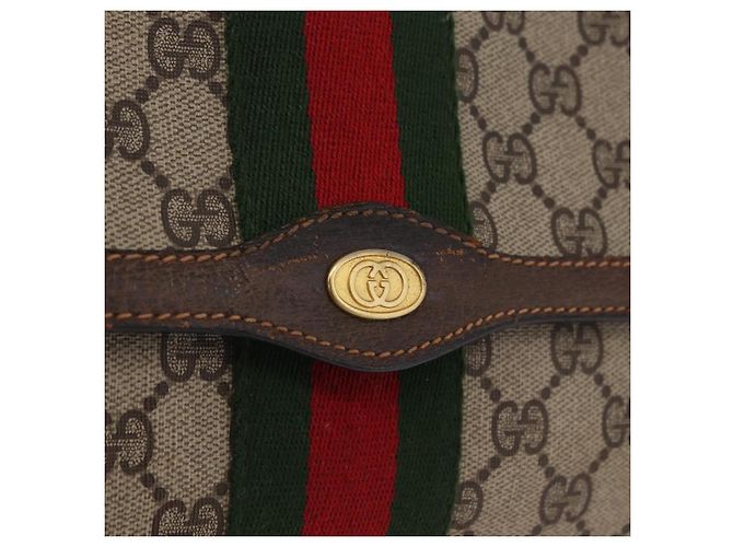 Ophidia Borsa GUCCI GG Supreme Web Sherry Line PVC Beige Gold 84 014 3087 25 - vista 12