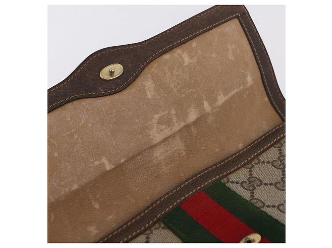 Ophidia Borsa GUCCI GG Supreme Web Sherry Line PVC Beige Gold 84 014 3087 25 - vista 14