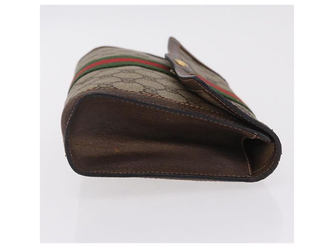 Ophidia Borsa GUCCI GG Supreme Web Sherry Line PVC Beige Gold 84 014 3087 25 - vista 4
