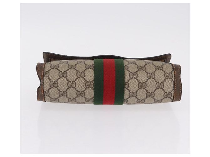 Ophidia Borsa GUCCI GG Supreme Web Sherry Line PVC Beige Gold 84 014 3087 25 - vista 7