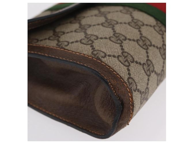 Ophidia Borsa GUCCI GG Supreme Web Sherry Line PVC Beige Gold 84 014 3087 25 - vista 8