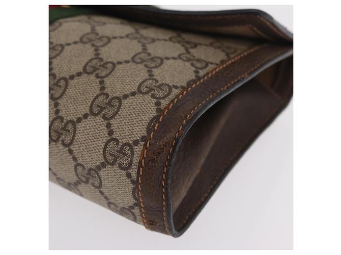 Ophidia Borsa GUCCI GG Supreme Web Sherry Line PVC Beige Gold 84 014 3087 25 - vista 9