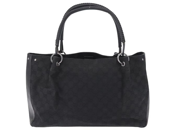 GUCCI GG Canvas Tote Bag Black Silver 115015 - Ansicht 3